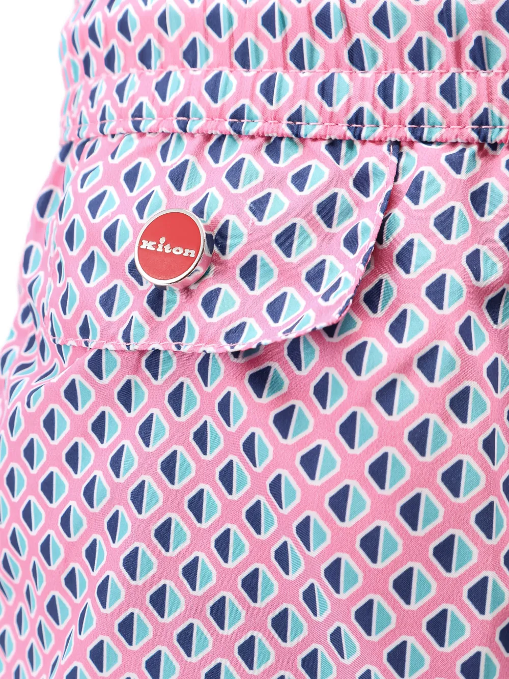 Kiton Zwembroek met geometrische print Rood