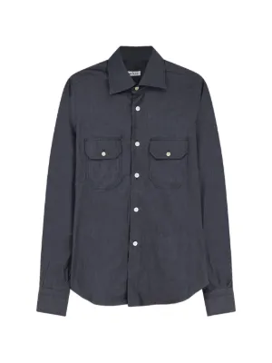 Brioni リネンシャツ | ブルー | FARFETCH JP
