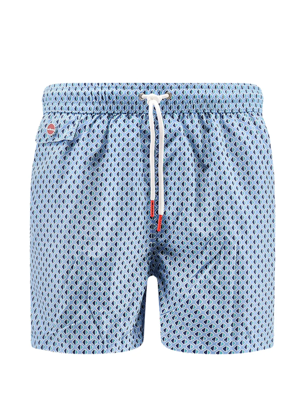 Kiton pocket patterned beachwear - Blu