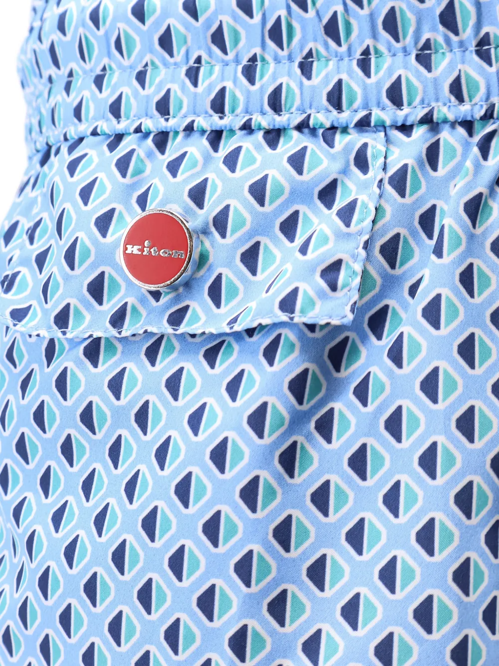  Kiton Pocket Patterned Beachwear - Blue 