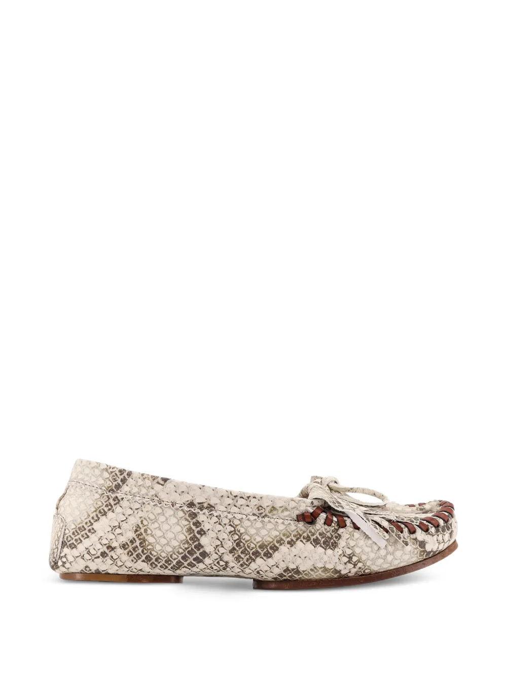 Paris Texas embossed-leather loafers - Toni neutri