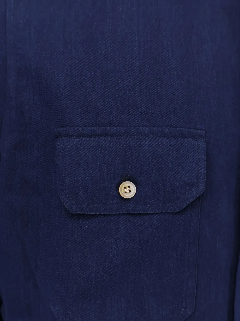  Kiton Chest-pocket Shirt - Blue 