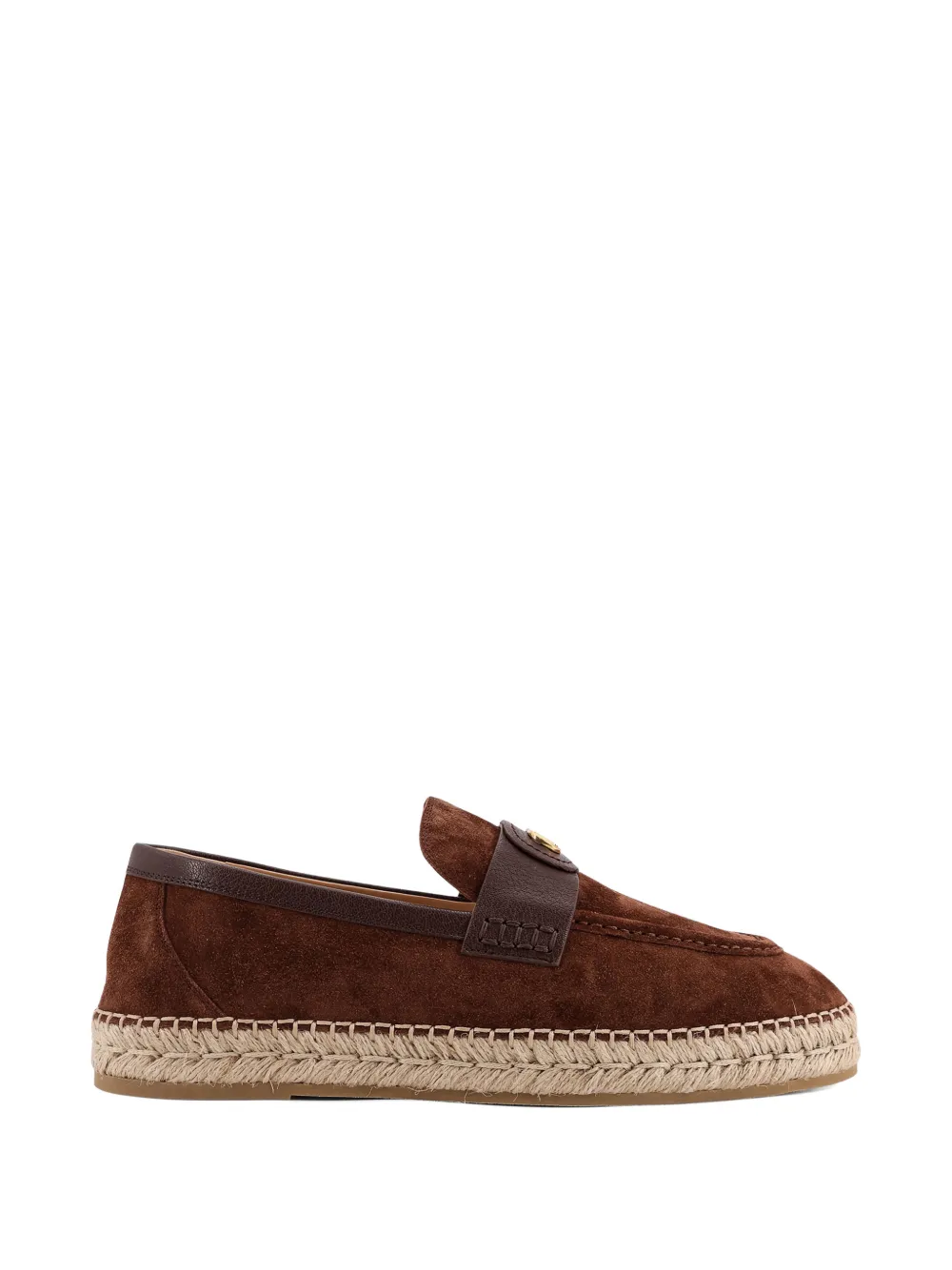 Valentino Garavani Espadrilles met logoplakkaat Bruin