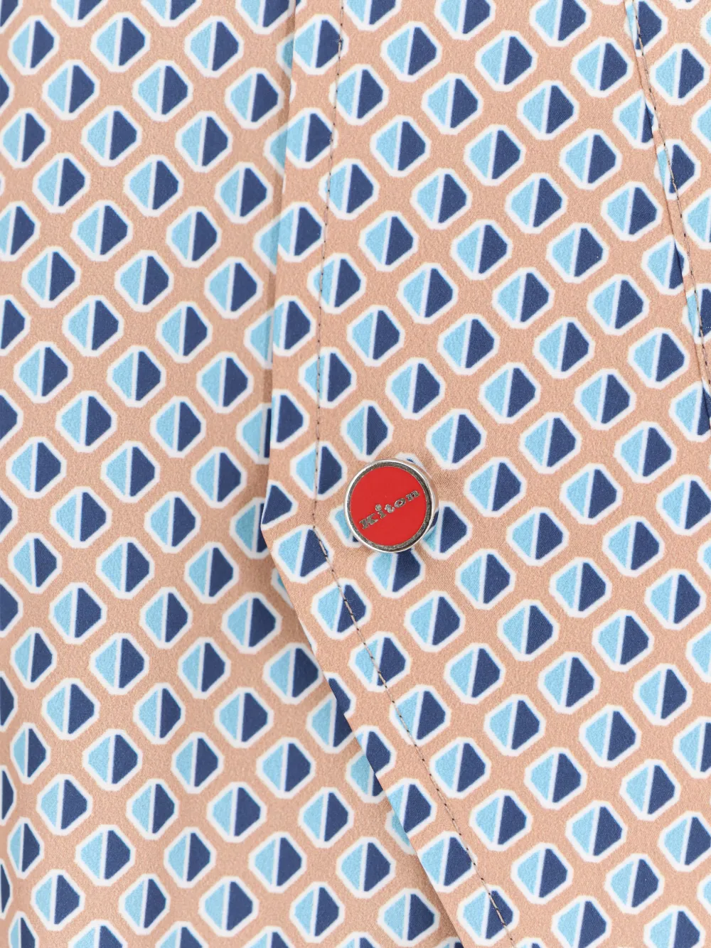  Kiton Enamelled Button Pattern Jacket - Neutrals 