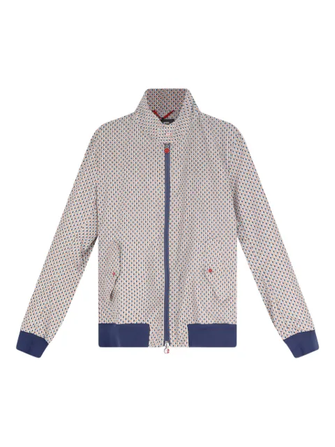 Kiton enamelled button pattern jacket