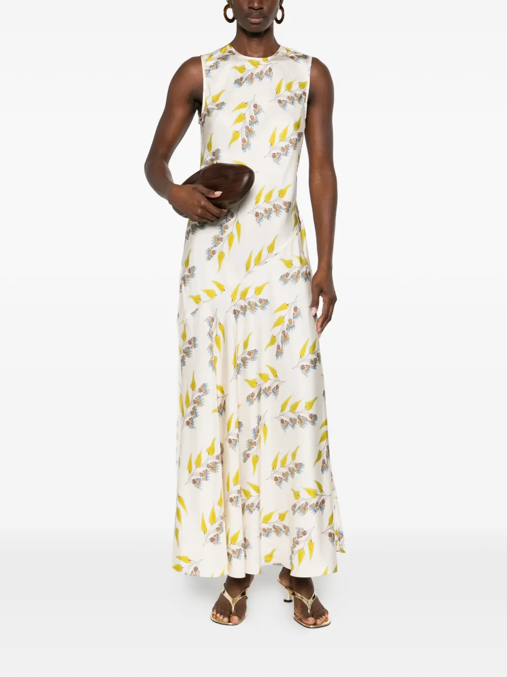 Ulla Johnson Gaea floral sleeveless maxi dress - Beige