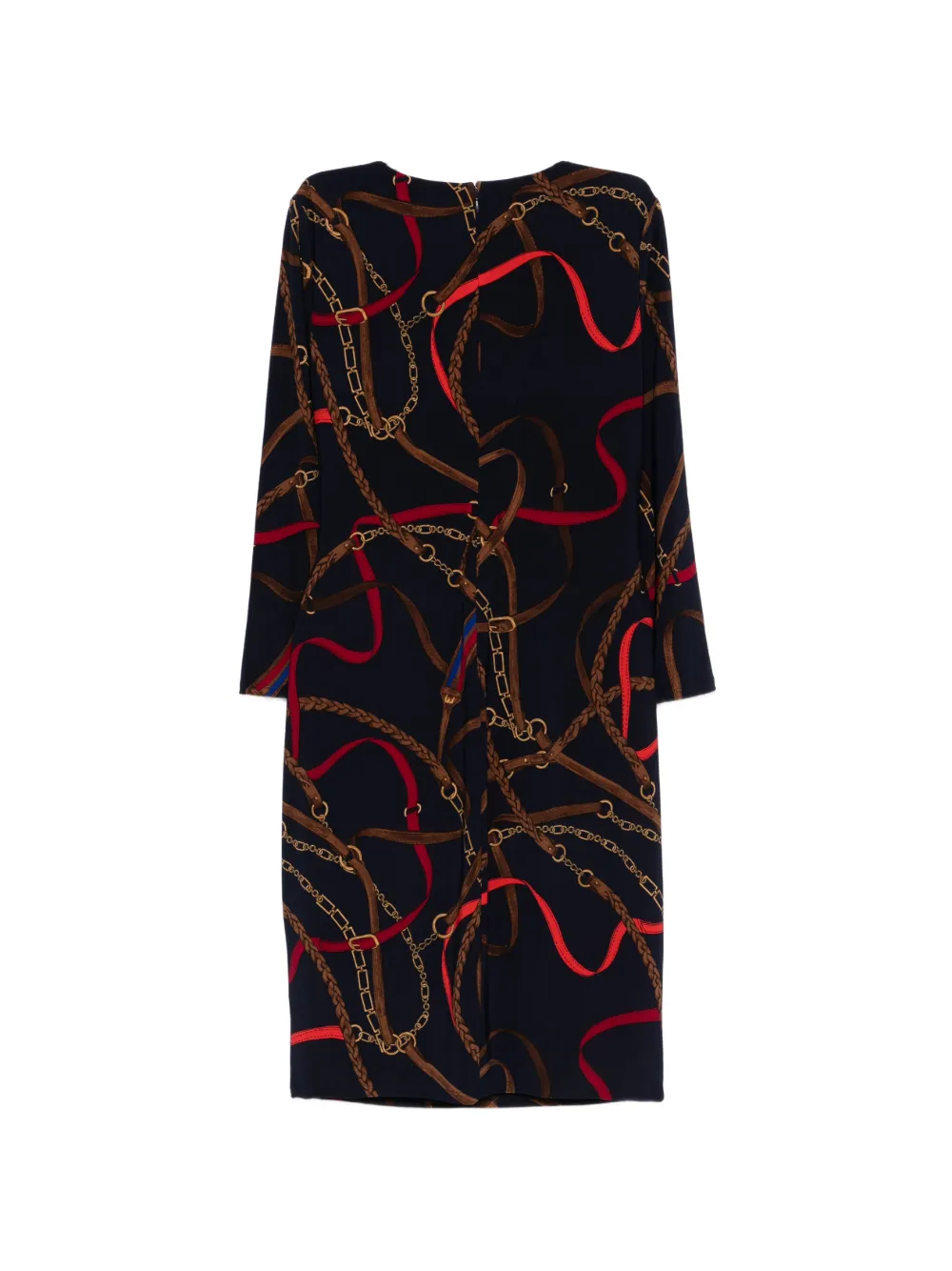 Lauren Ralph Lauren chain-print mini dress - Blauw