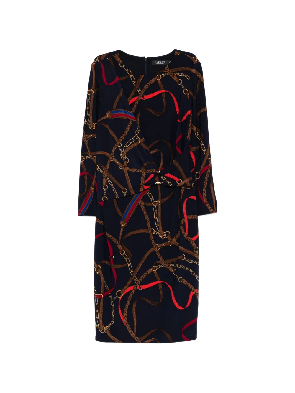Lauren Ralph Lauren chain-print mini dress - Blu