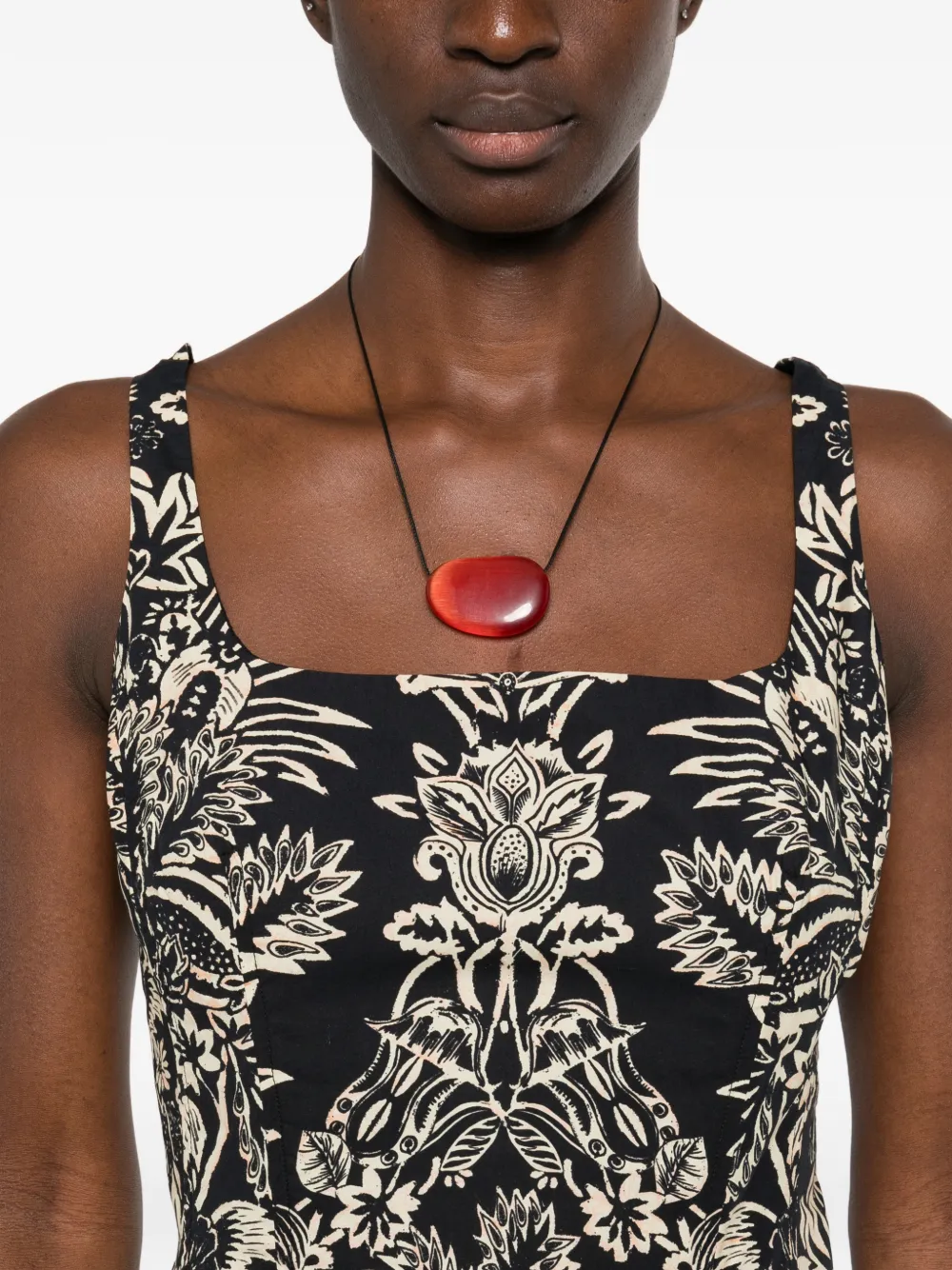 Ulla Johnson Natalia midi-jurk met bloemenprint Zwart