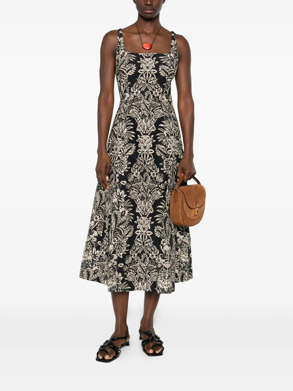 Ulla Johnson Natalia floral midi dress - Zwart