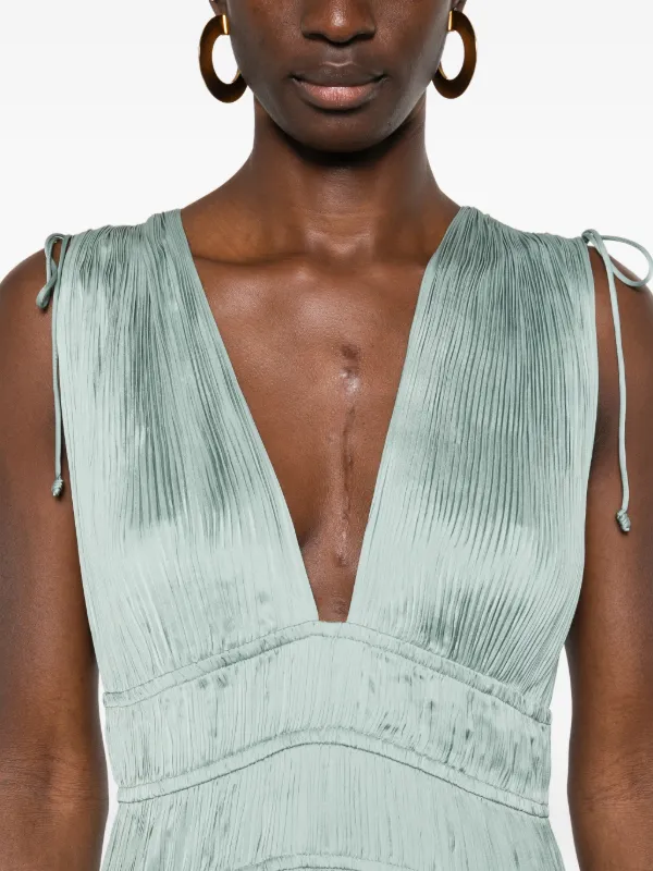 Ulla Johnson Tasneem V-neck Maxi Dress - Green