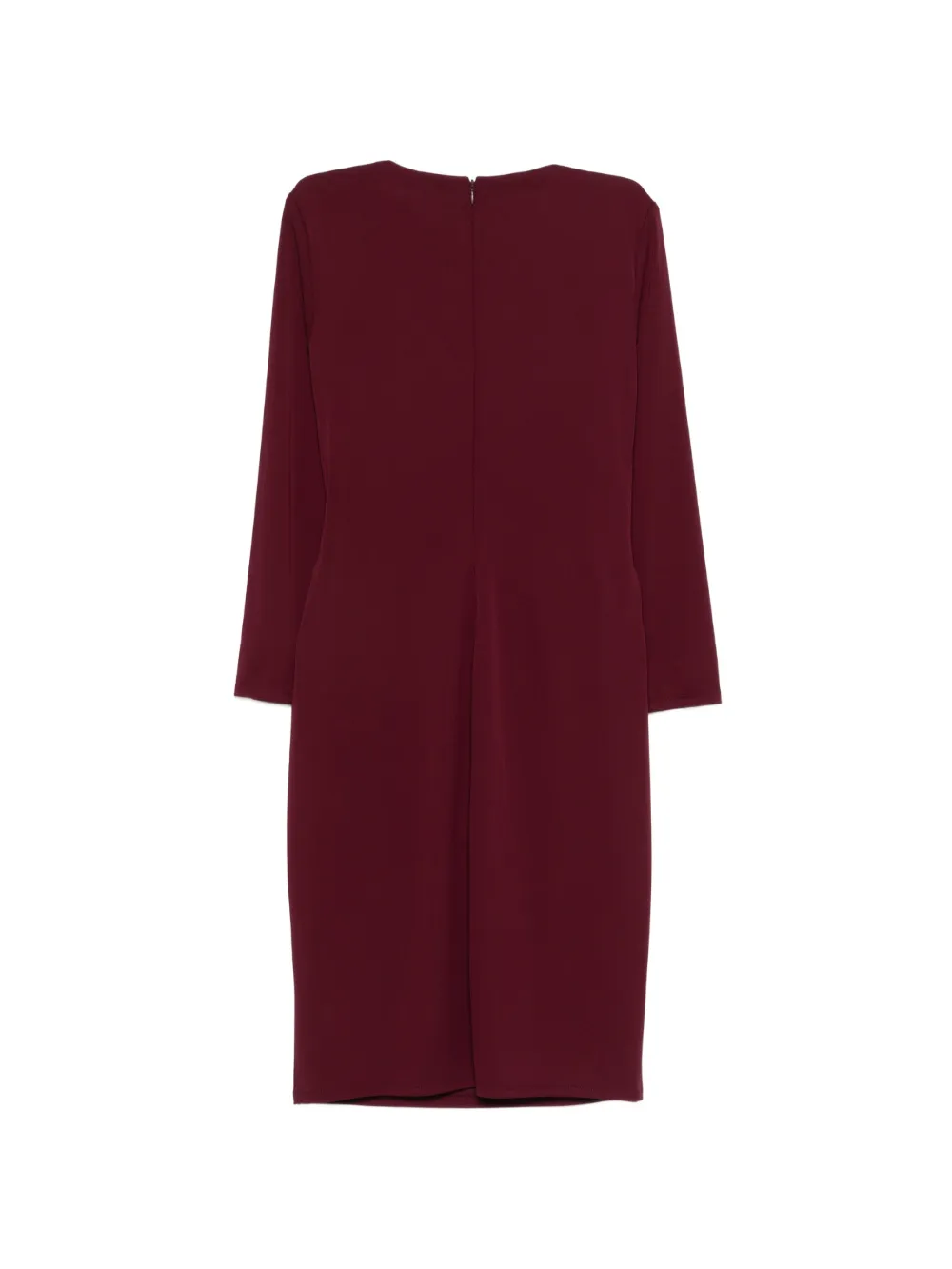 Lauren Ralph Lauren draped buckle midi dress - Rood
