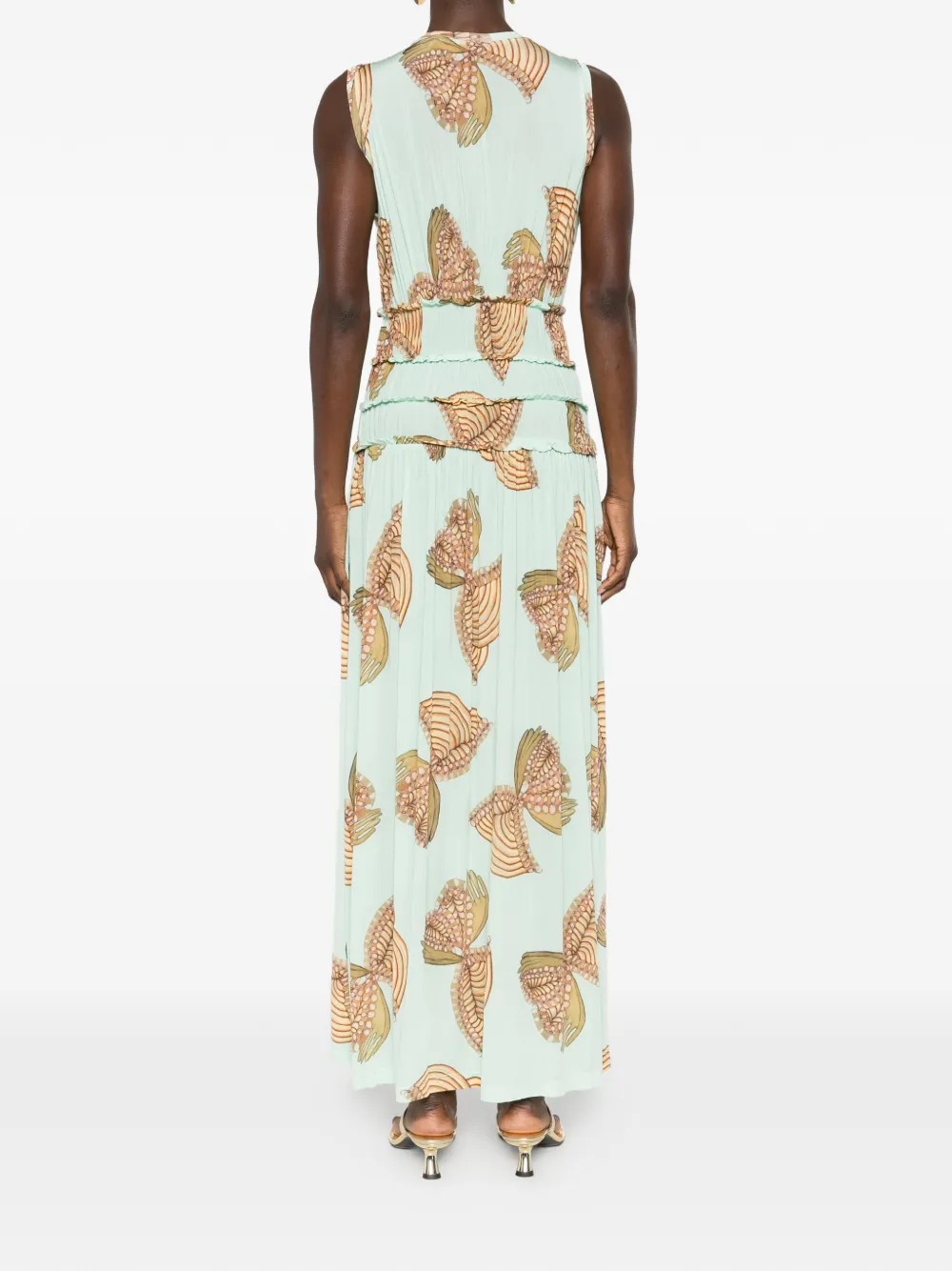 Kamaria Butterfly-Print Maxi Dress