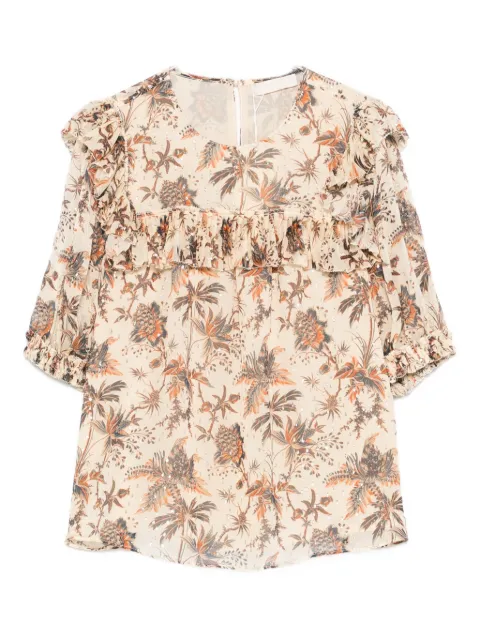Ulla Johnson Jodie ruffled floral blouse