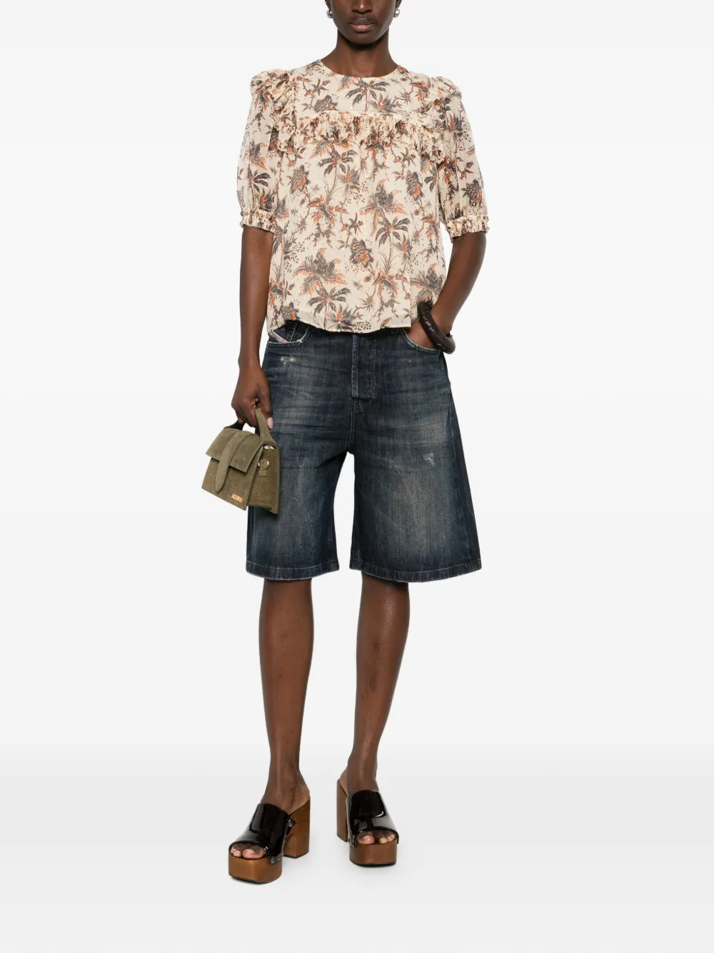 Ulla Johnson Jodie ruffled floral blouse - Beige