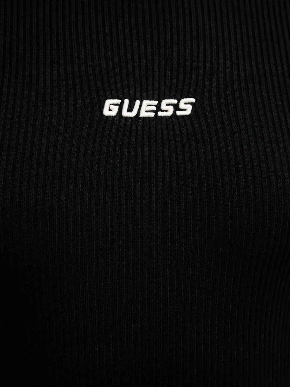 GUESS USA Geribbelde maxi-jurk met lange mouwen Zwart