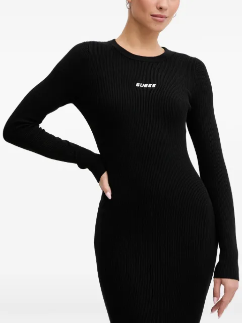 GUESS USA long-sleeve ribbed maxi dress