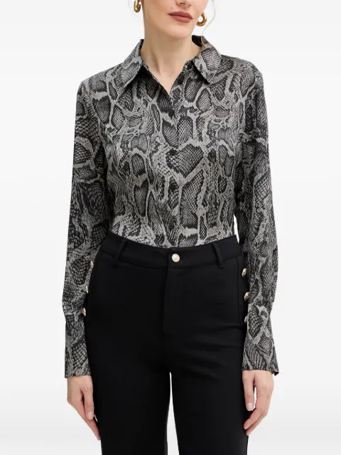 GUESS USA snake-print button shirt
