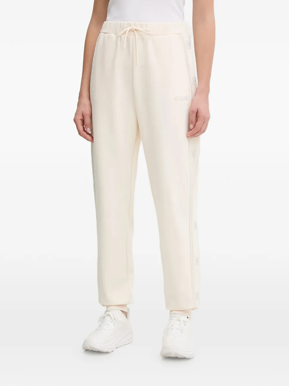 Guess Usa Logo Track Pants In Neutral