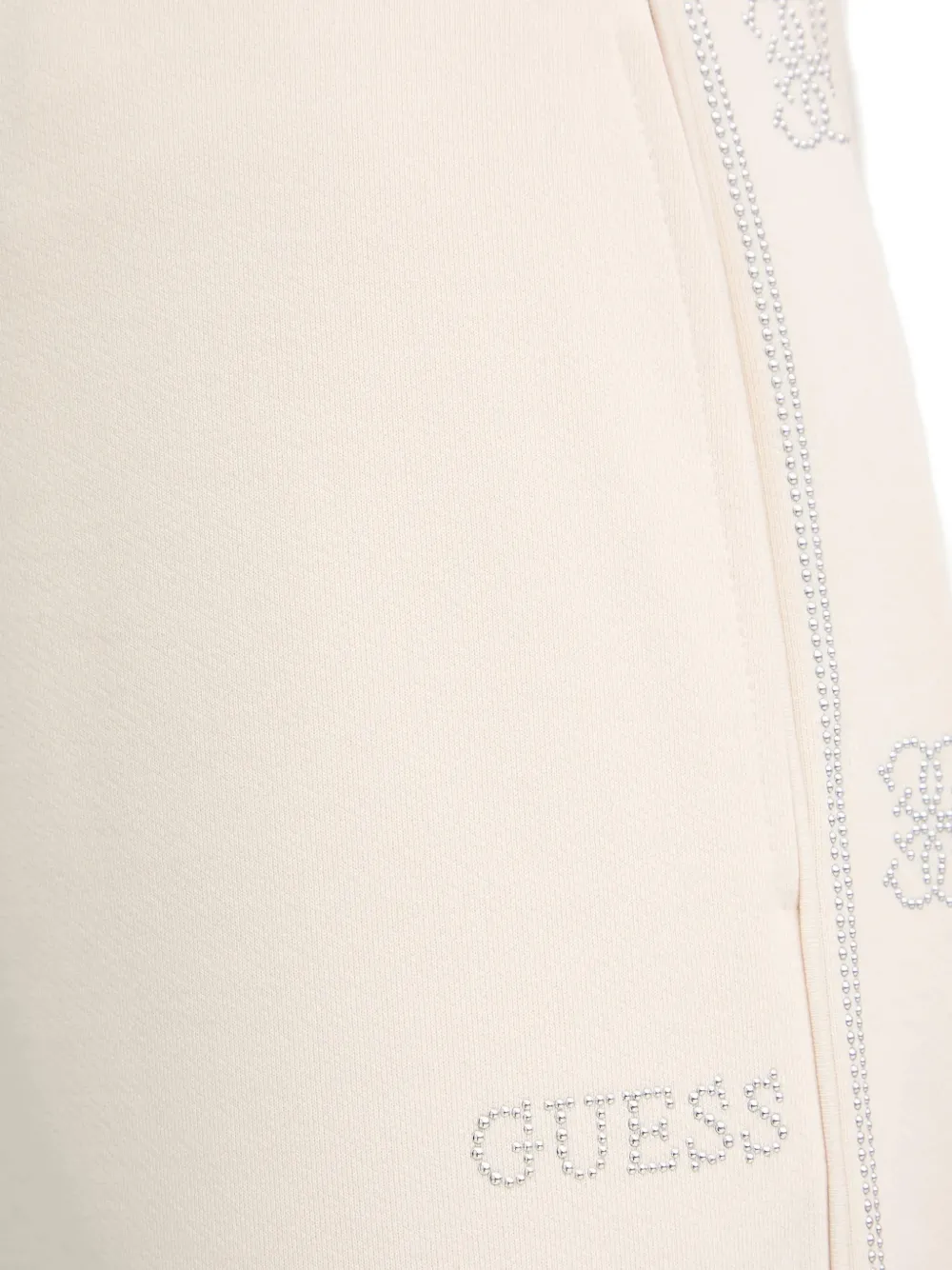 GUESS USA Trainingsbroek met trekkoord en stras Beige