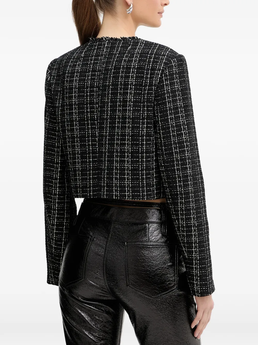 Pearl-Button Tweed Jacket
