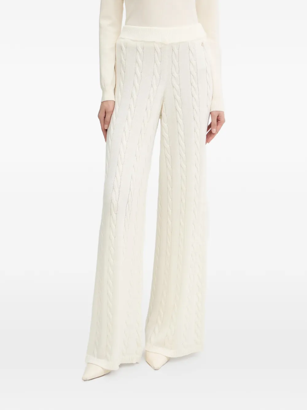 GUESS USA cable-knit trousers - Toni neutri