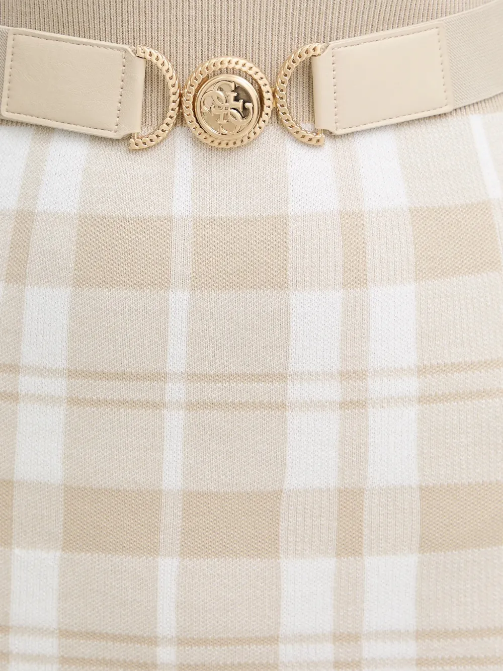 GUESS USA Geruite mini-jurk Beige