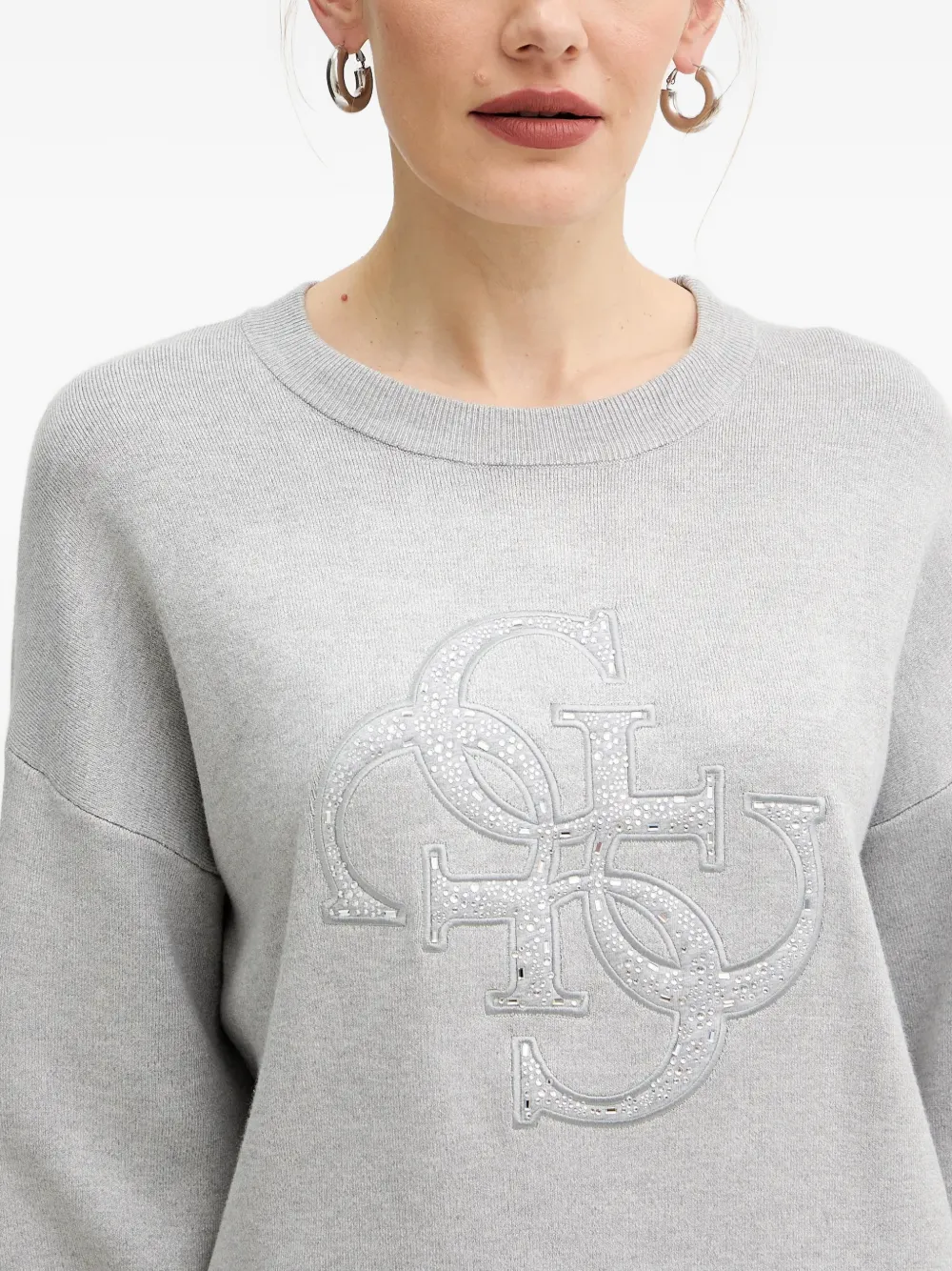 Studded Logo-Detail Sweater