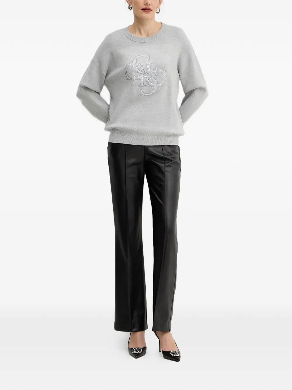 Studded Logo-Detail Sweater