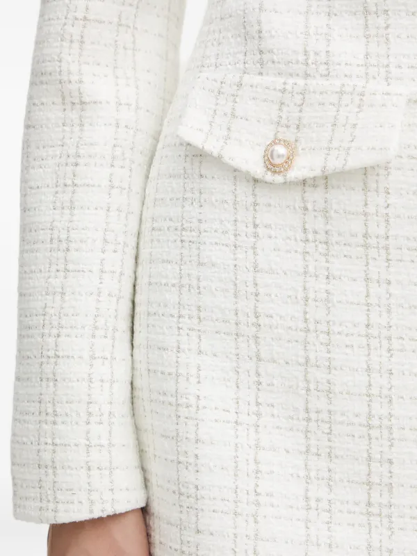 embellished square neck mini dress in white ASOS Design - Square Neck Mini Dress - Women - Polyester - 14 US