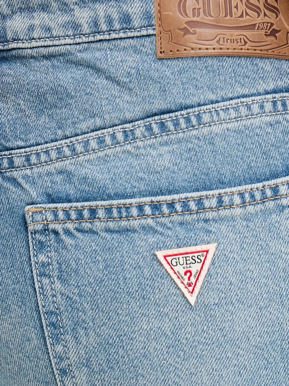 GUESS USA Jeans met logo Blauw
