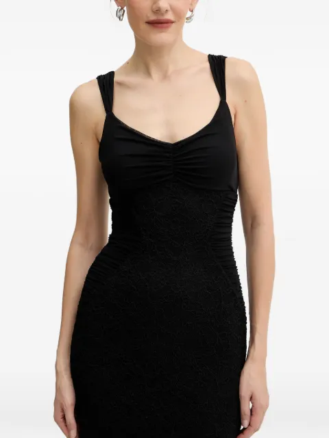 GUESS USA Caitlyn lace flounce midi dress