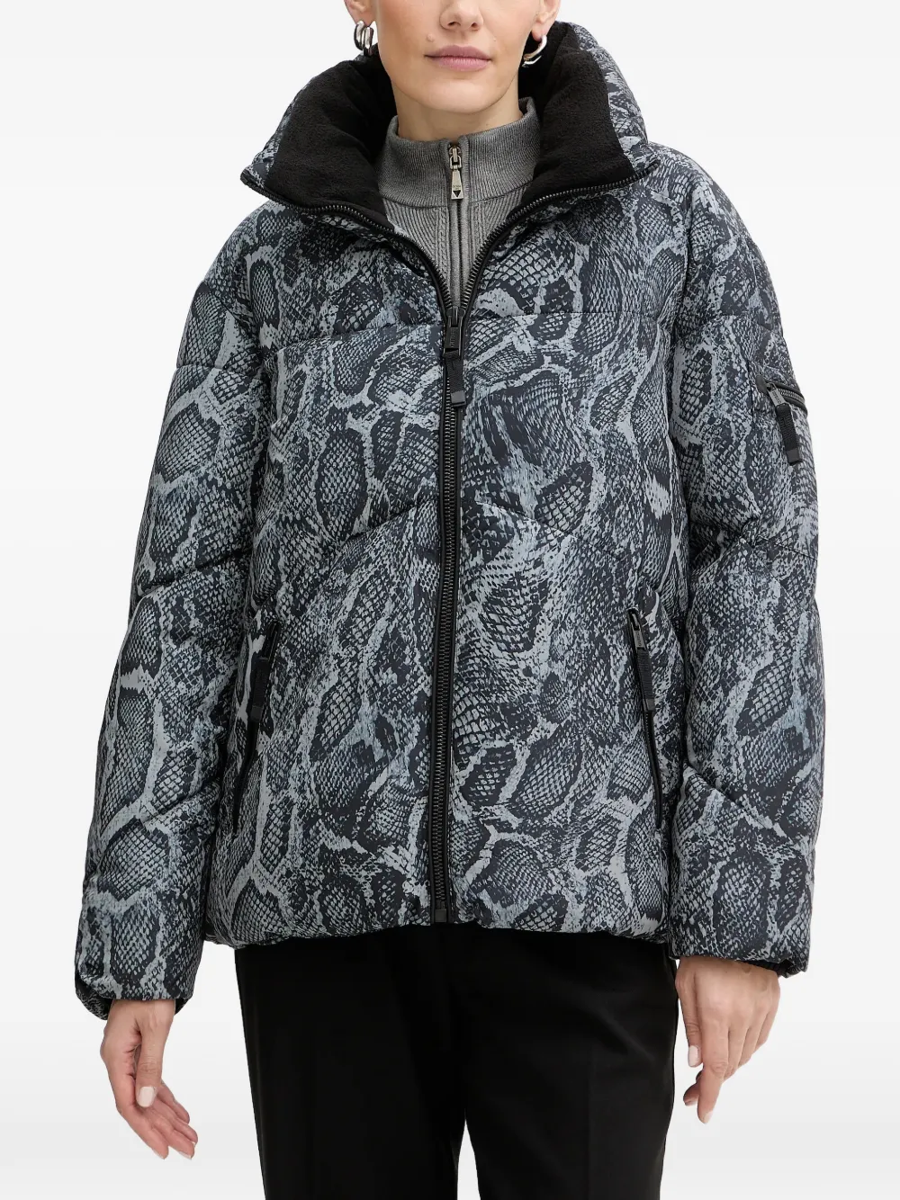 GUESS USA printed puffer jacket | Grey | Image 1