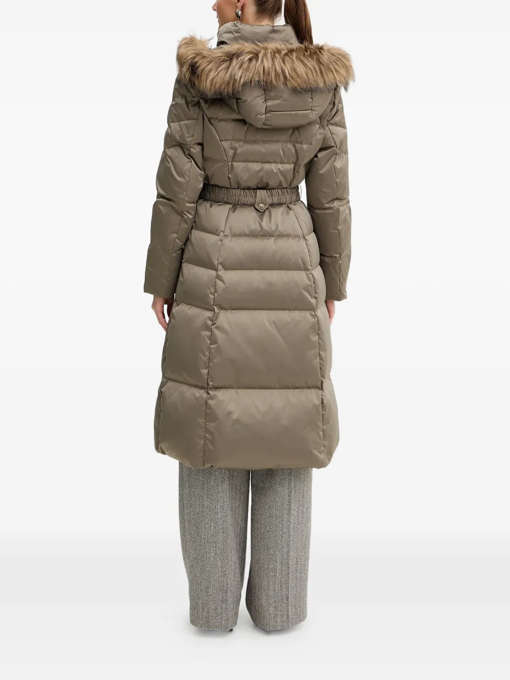  Guess Usa Hooded Padded Coat - Neutrals 