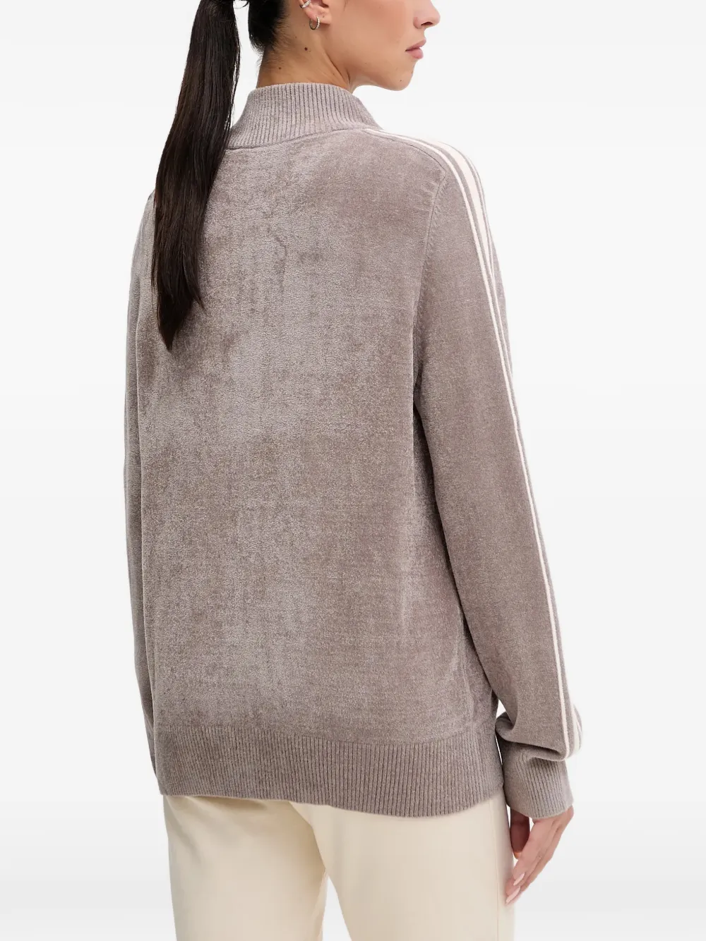 Striped Zip-Up Sweatshirt