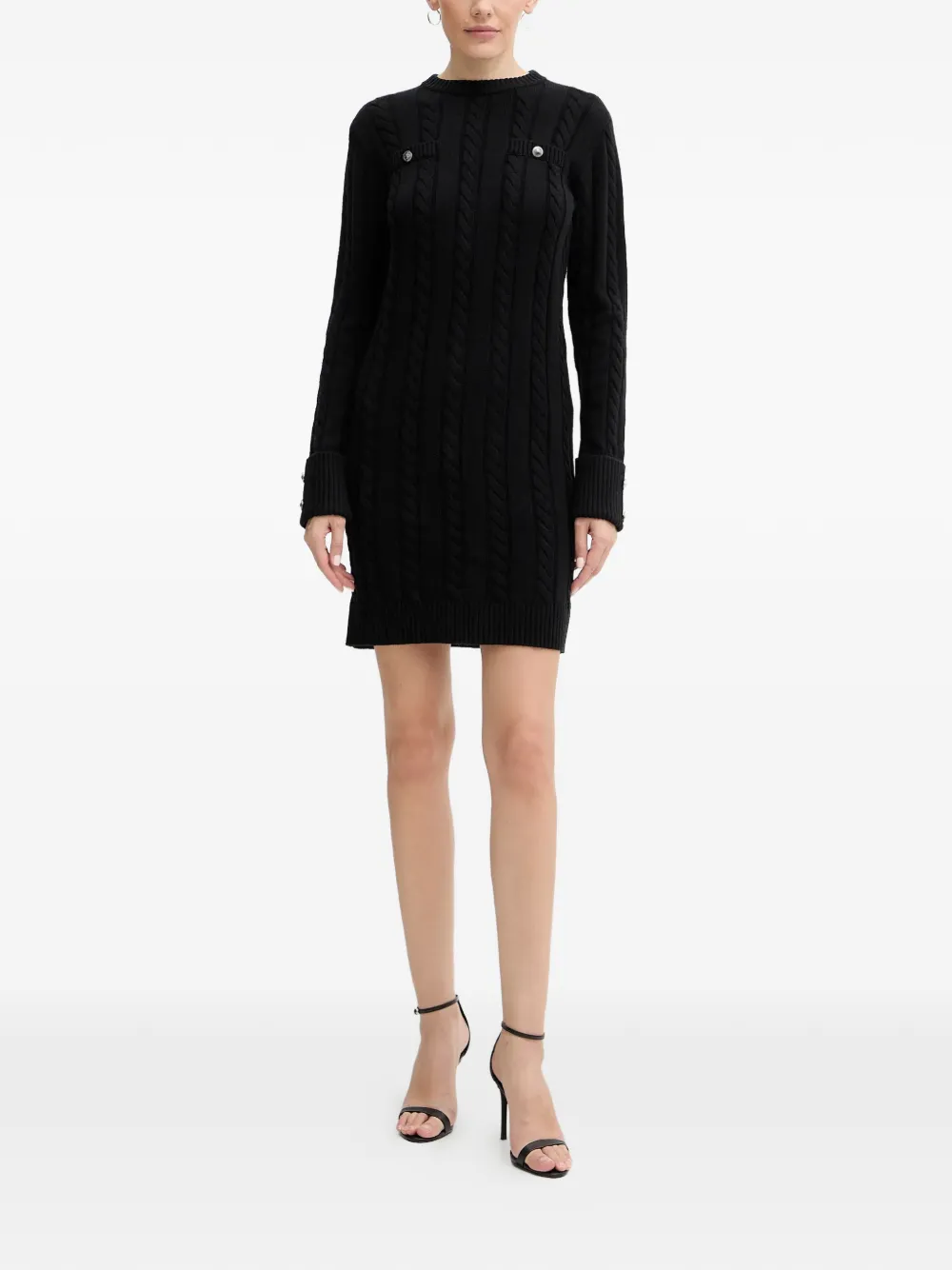 GUESS USA cable-knit mini dress - Zwart