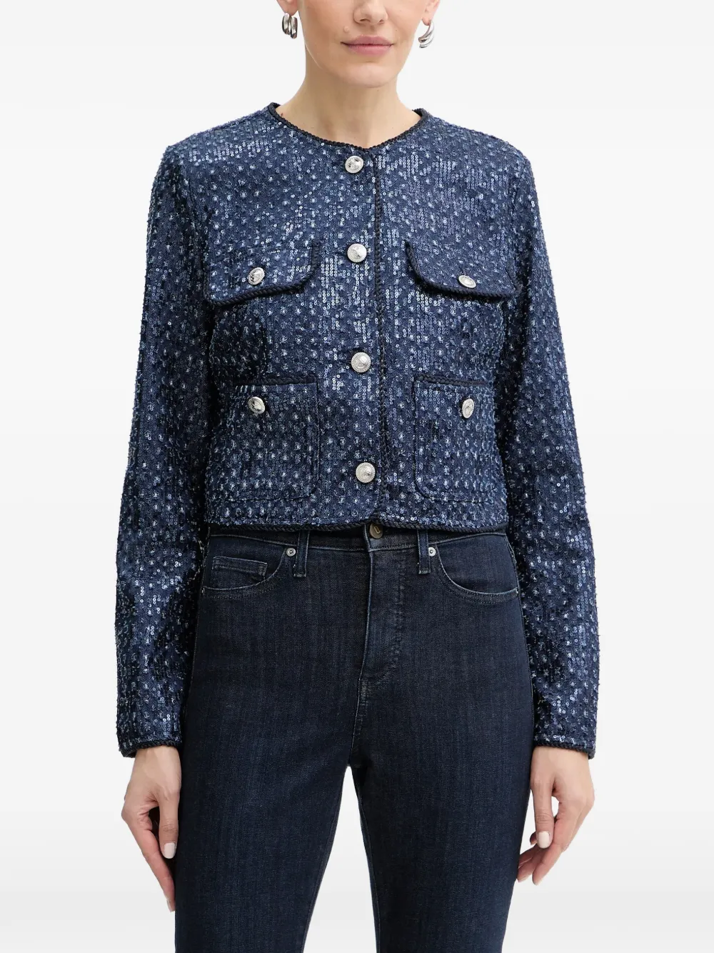GUESS USA sequin button jacket | azul | Image 1