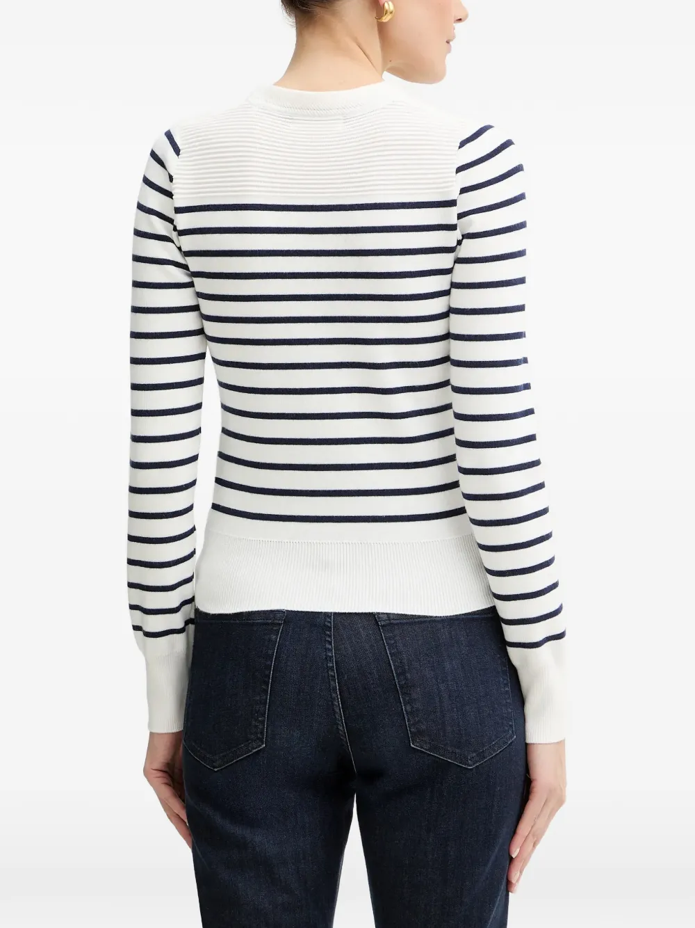GUESS USA Gestreepte gebreide top Wit