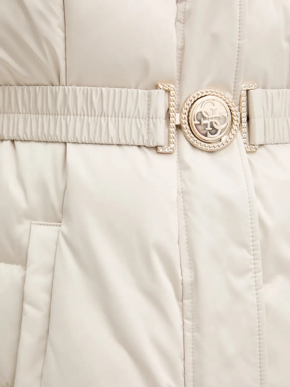 Fur Hooded Belted Jacket