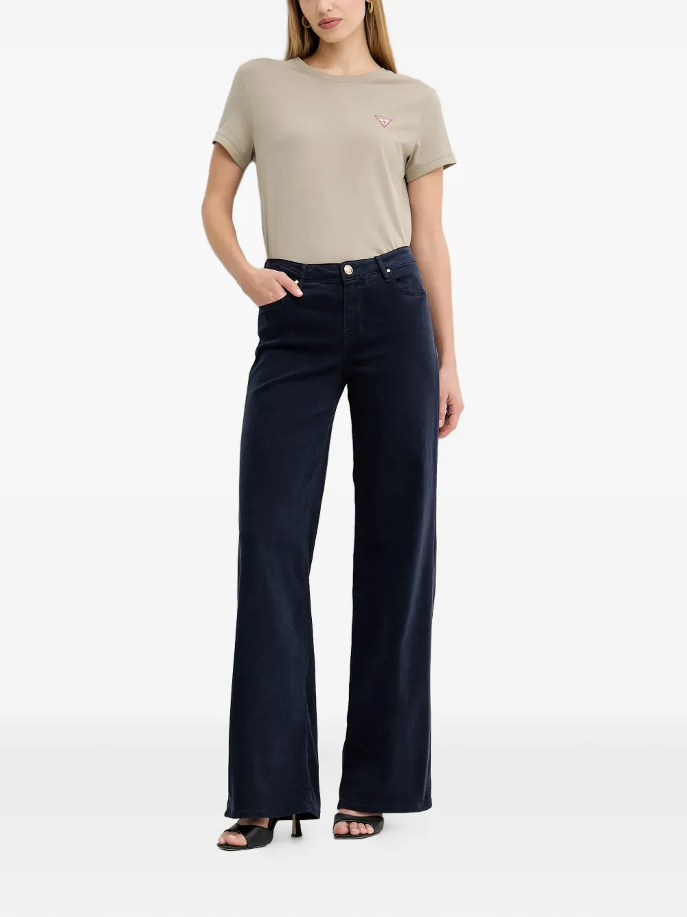 GUESS USA logo five-pocket trousers - Blauw