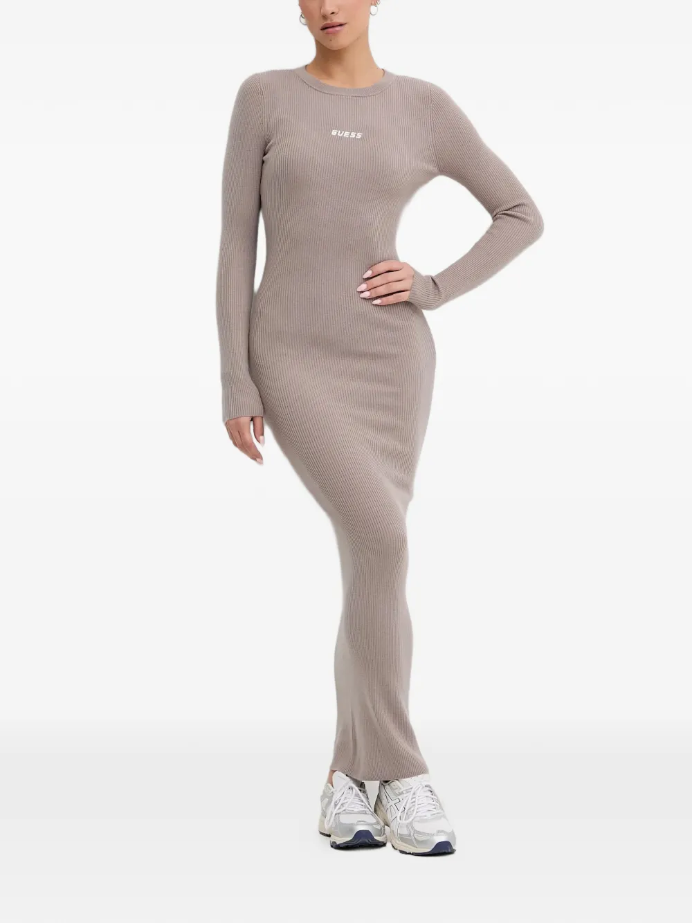 GUESS USA logo-detal maxi dress - Beige