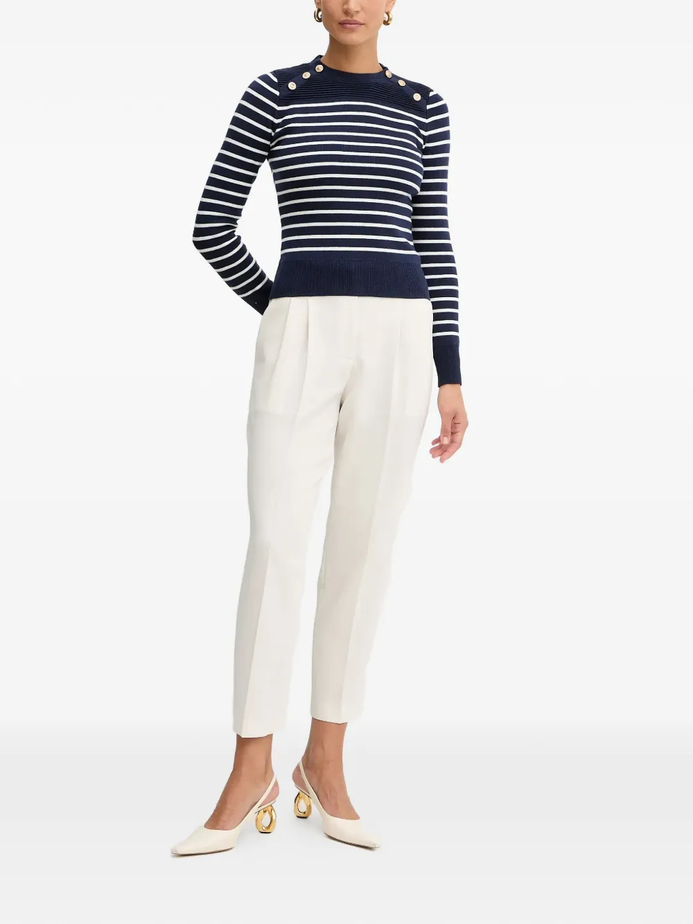 Guess Usa Striped-pattern Sweater - Blue 
