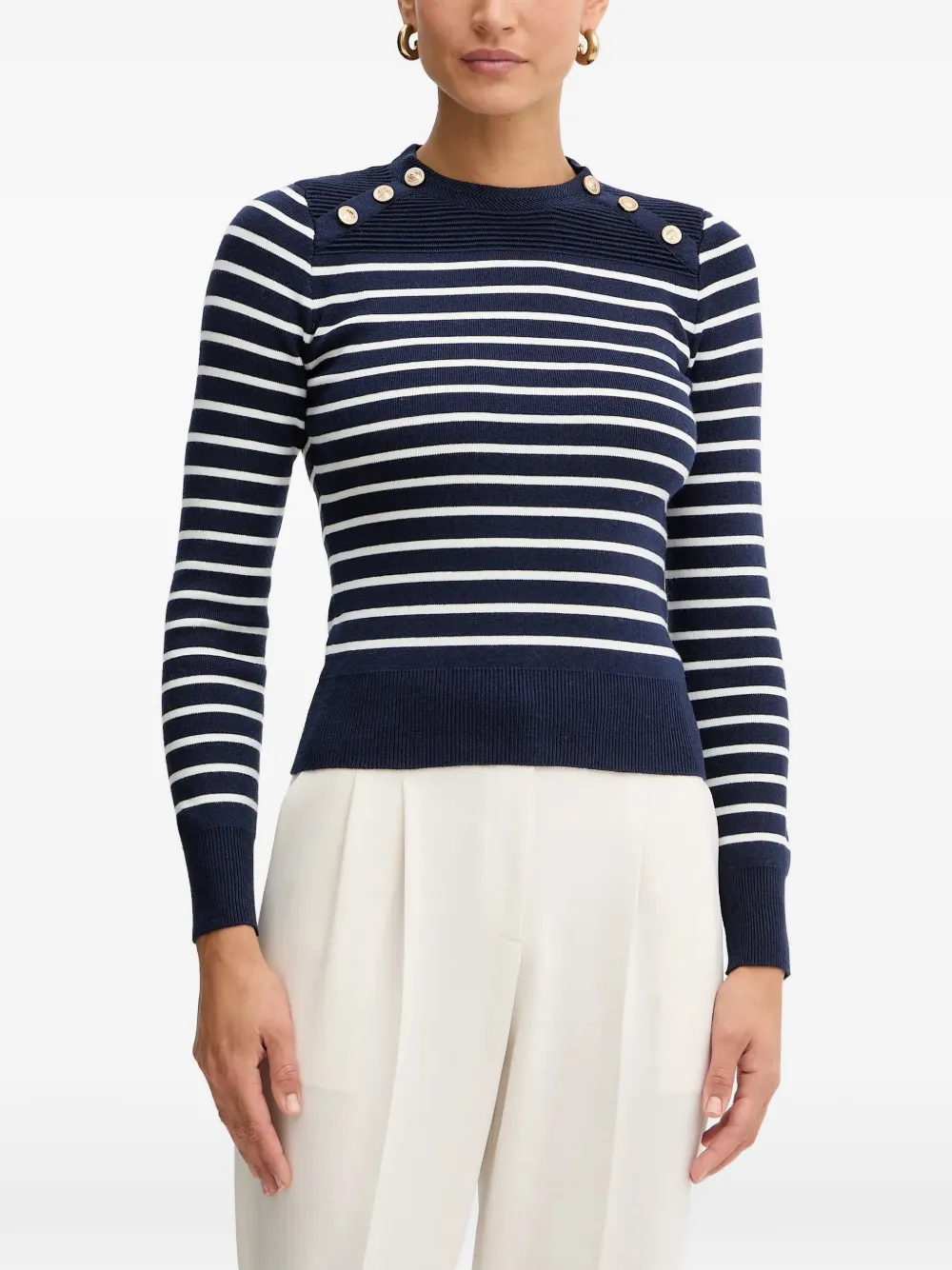 GUESS USA striped-pattern sweater - Blu