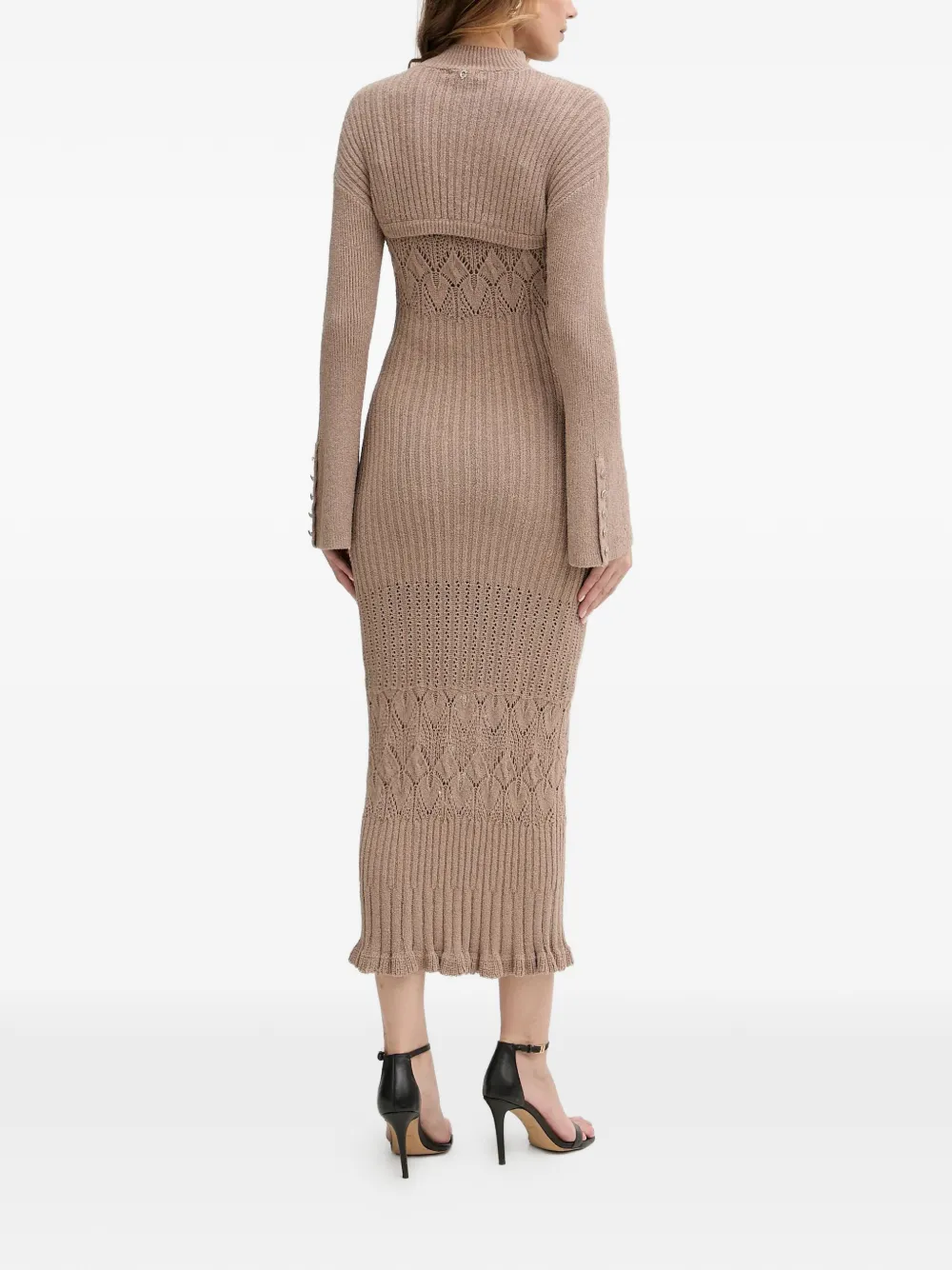 GUESS USA Shinju midi-jurk Beige