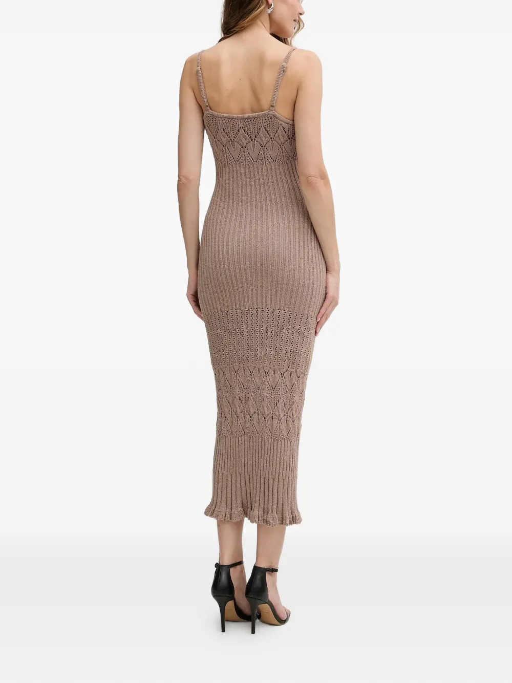 GUESS USA Shinju midi-jurk Beige
