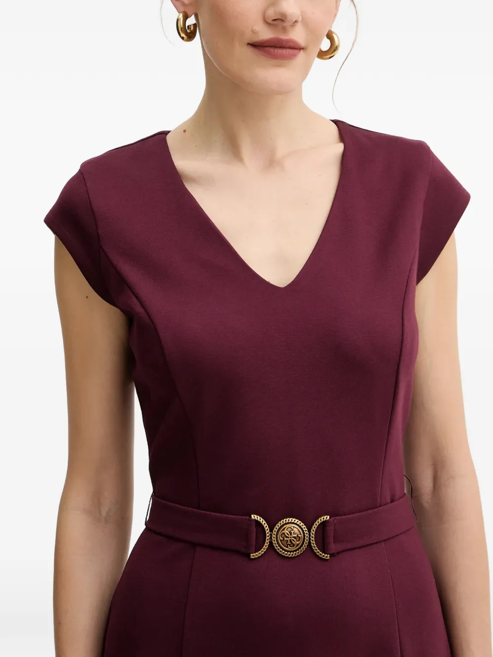 GUESS USA Mini-jurk met V-hals Paars