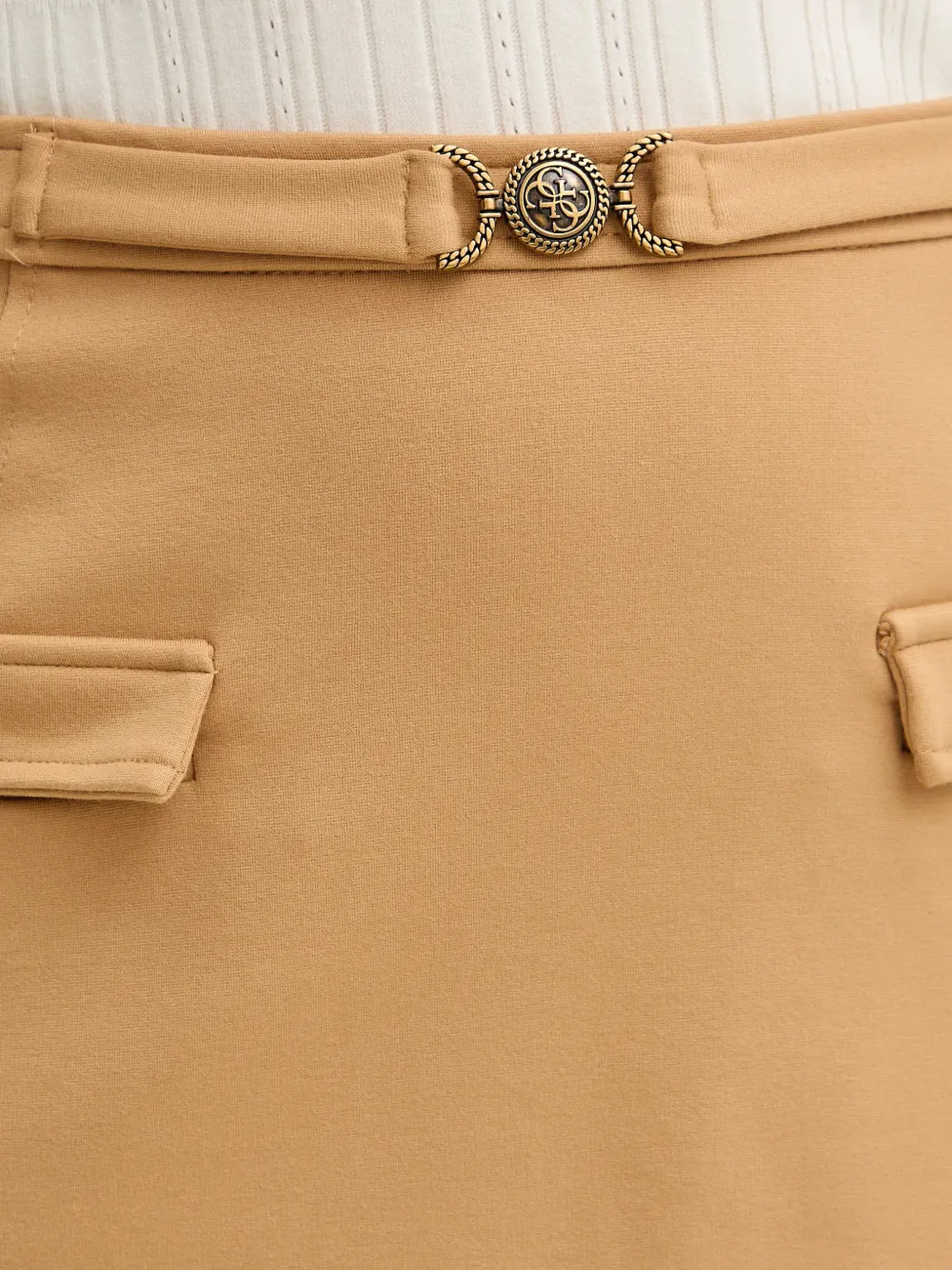 GUESS USA Mini-rok met ceintuur Geel