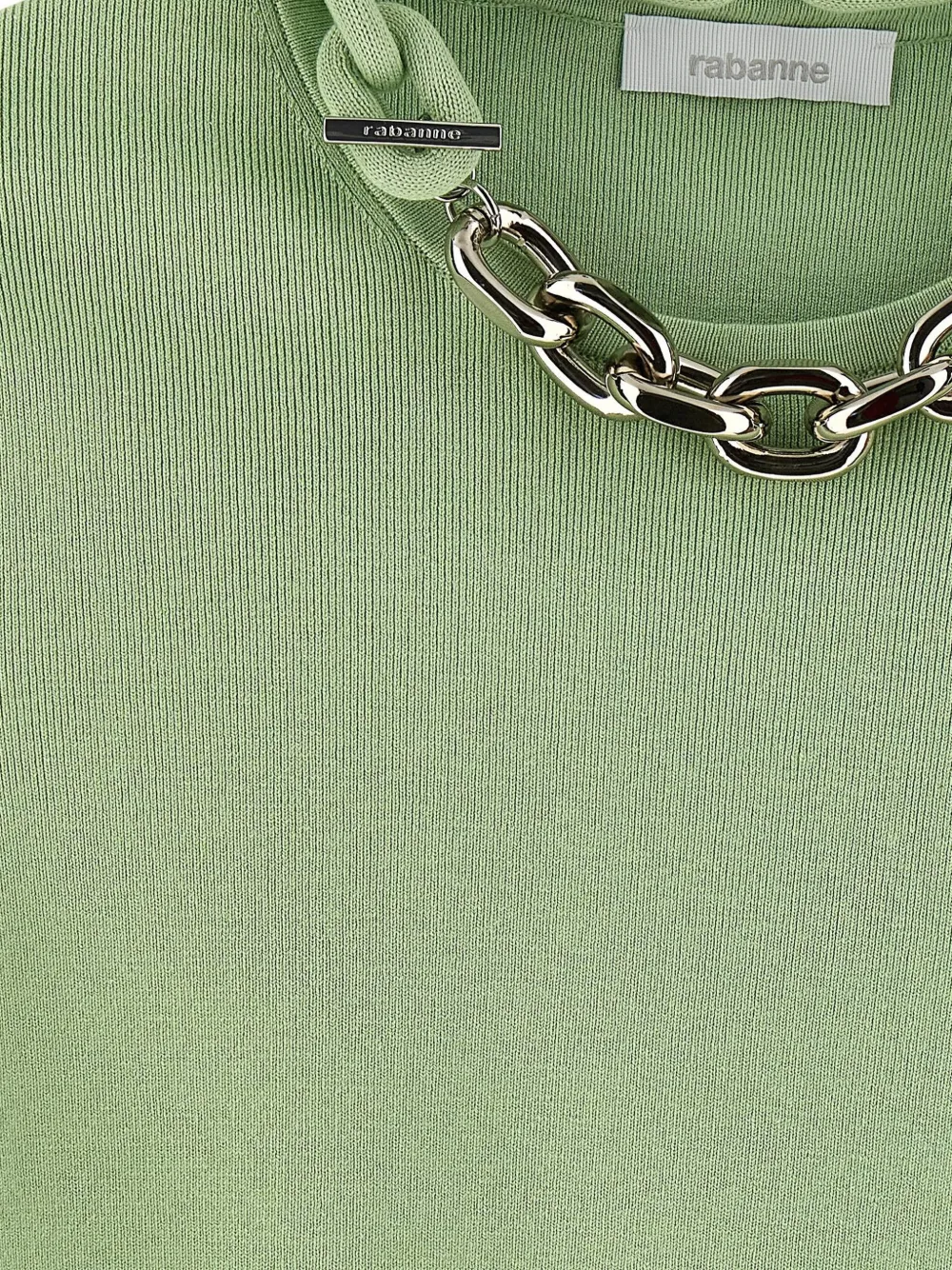 Rabanne T-shirt met verfraaide kraag Groen