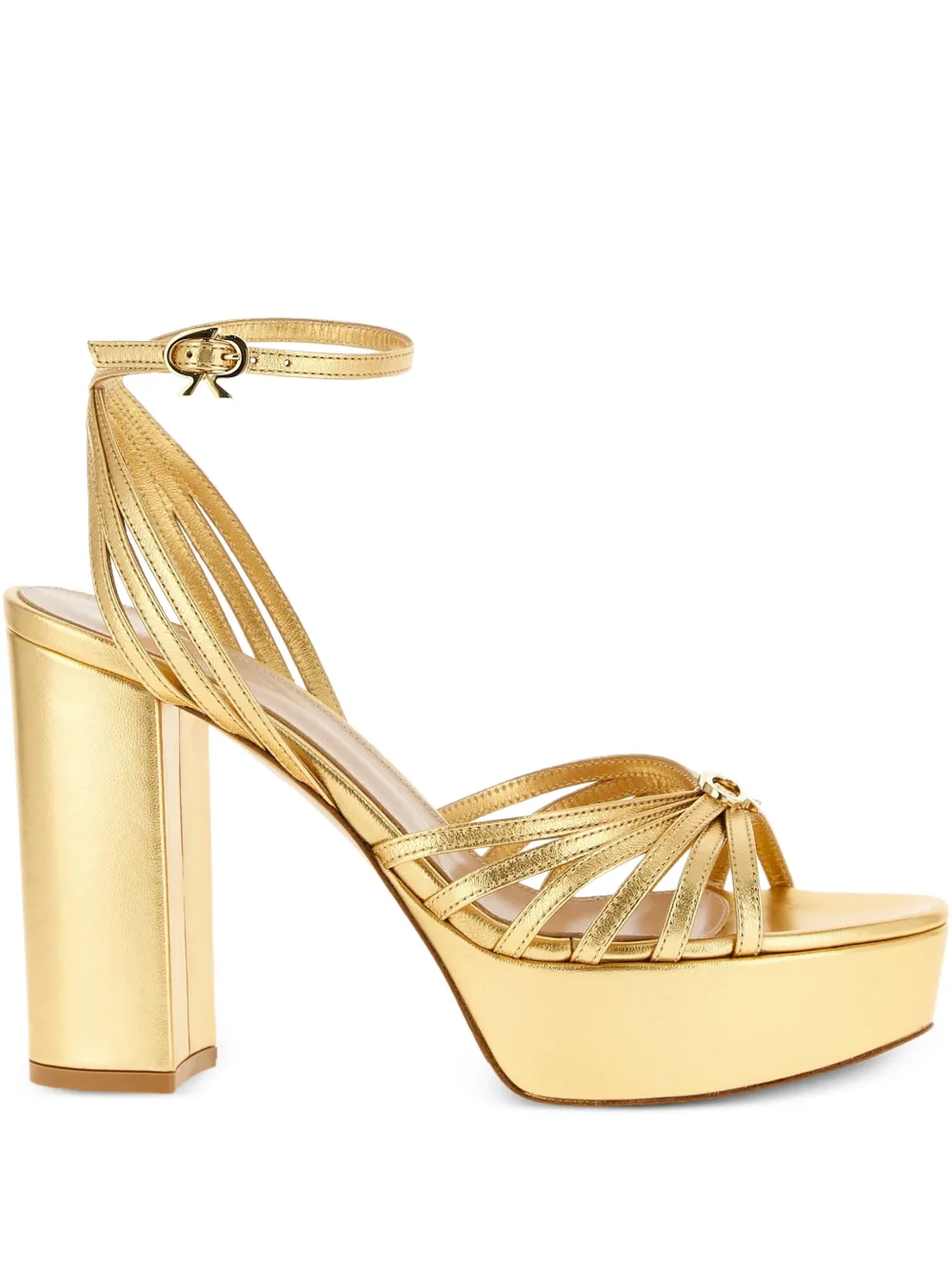 Gianvito Rossi Rita sandalen met plateauzool Goud