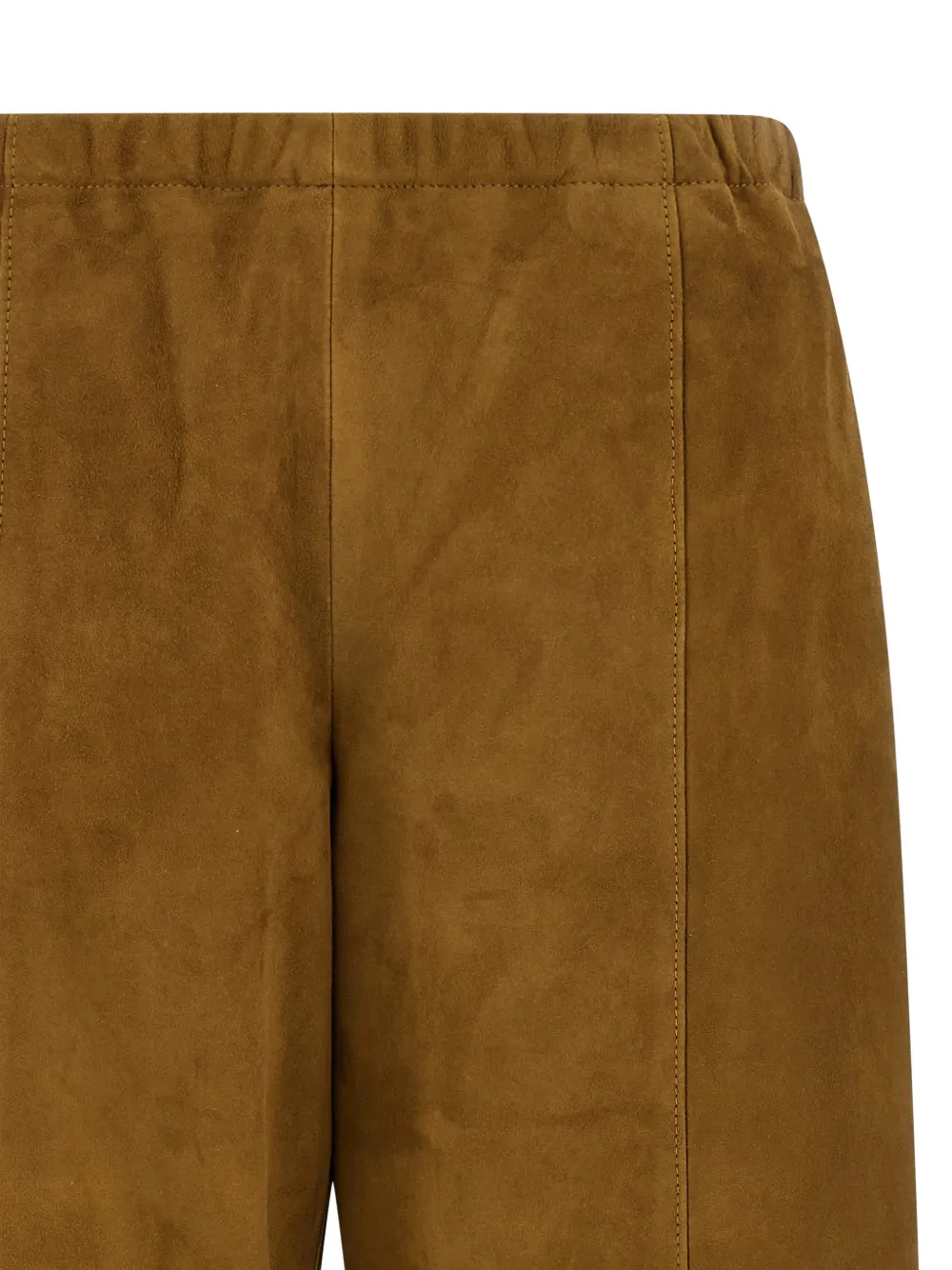 KHAITE Clover broek met elastische taille Bruin